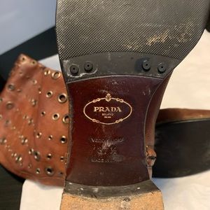 Prada Leather Brown Boots